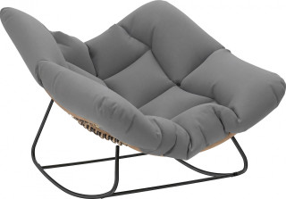 Houpací křeslo odolné proti povětrnostním vlivům | šedé č.1