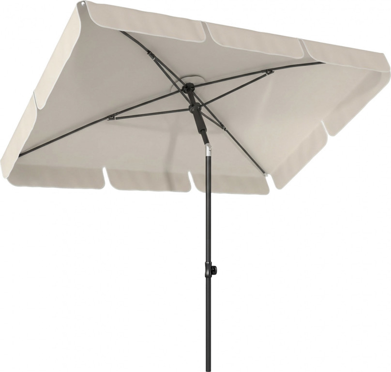 Slunečník 183 x 122 cm s třícestnou naklápěcí kličkou | béžový