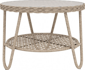 Polyratanový odkládací stolek | žlutý č.1