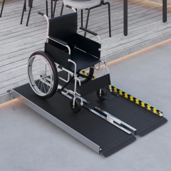 Skládací rampa pro invalidní vozík 122 cm | černá č.1