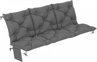 Polštář na třímístnou lavici | tmavě šedý č.1