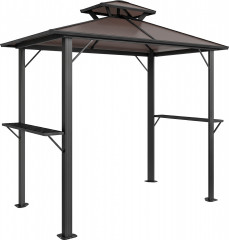 Vodotěsný přístřešek na grilování s dvojitou střechou | hnědý č.1