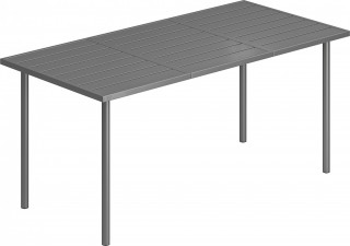 Zahradní stůl 165 x 80 cm | tmavě šedý č.1