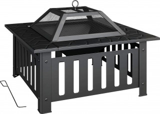 Ocelové ohniště s ochranou proti jiskrám | černé č.1