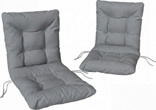 2 polštáře na židli 120 x 50 x 8 cm | světle šedé č.1