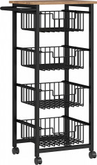 Kuchyňský servírovací vozík s pracovní deskou, 49,5 x 31 x 91 cm | dub č.3