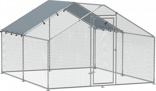 Ohrádka pro kuřata, 3 x 3,4 x 1,9 m | stříbrná č.4