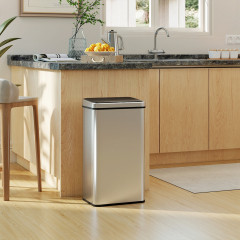 Nerezový automatický odpadkový koš se senzorem | stříbrný č.1