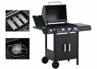 Plynový BBQ grilovací vozík se 3 hořáky, 110 x 50 x 100 cm | černý č.3
