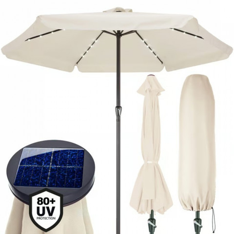LED solární slunečník Athény | krémový č.8