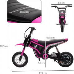 Elektrická dětská motorka | růžová č.3