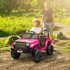 Elektrické autíčko pro děti 4x4 Buggy | černé + růžové č.1