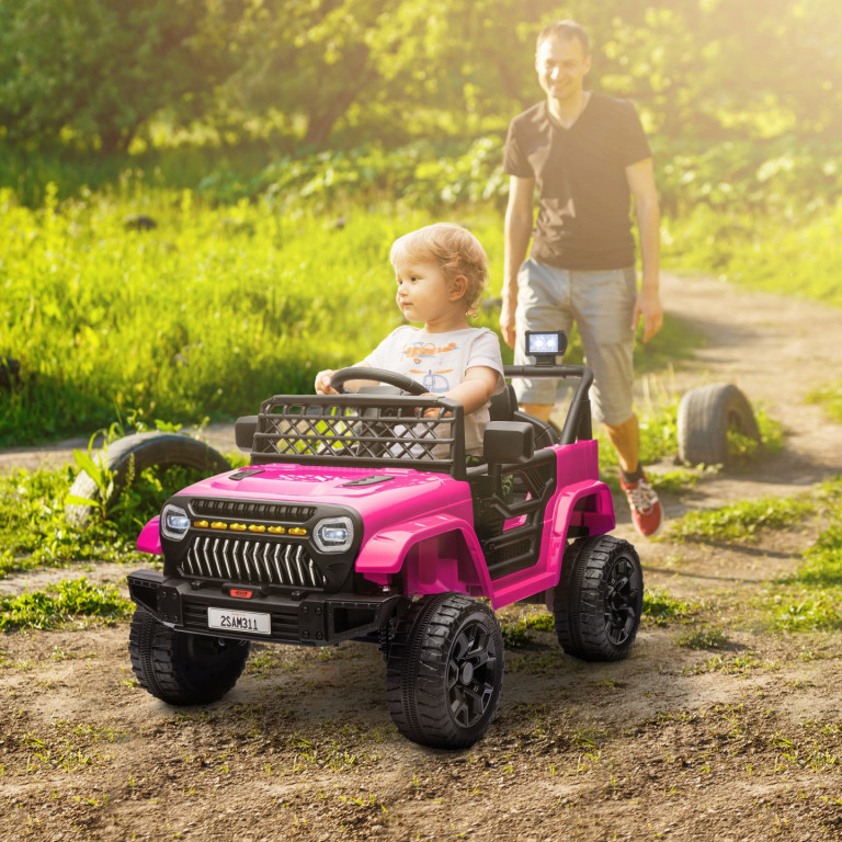 Elektrické autíčko pro děti 4x4 Buggy | černé + růžové
