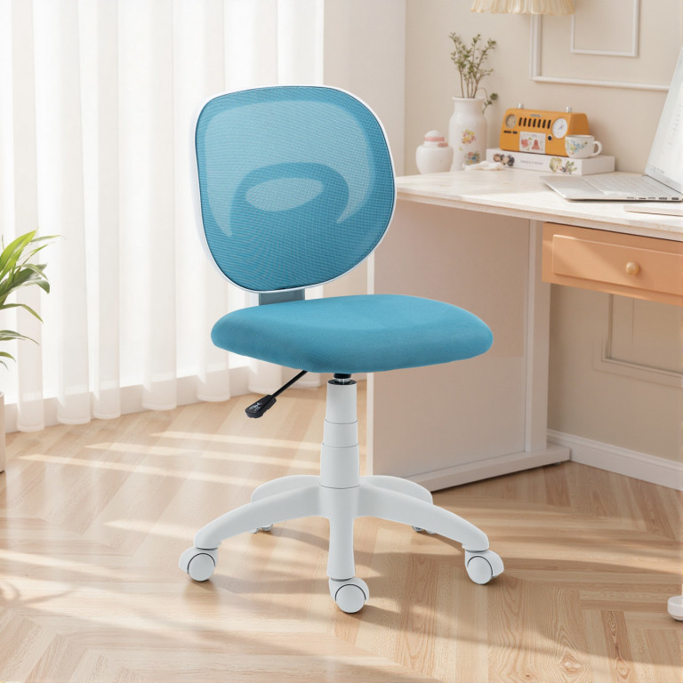 Ergonomická kancelářská židle s opěradlem ve tvaru C | modrá