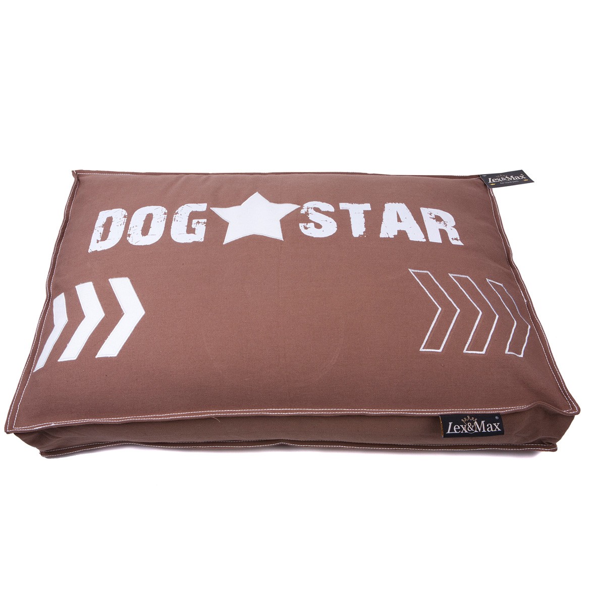 Levně Lex & Max Luxusní potah na pelíšek pro psa Lex & Max Dog Star 75 x 50 cm | hnědý