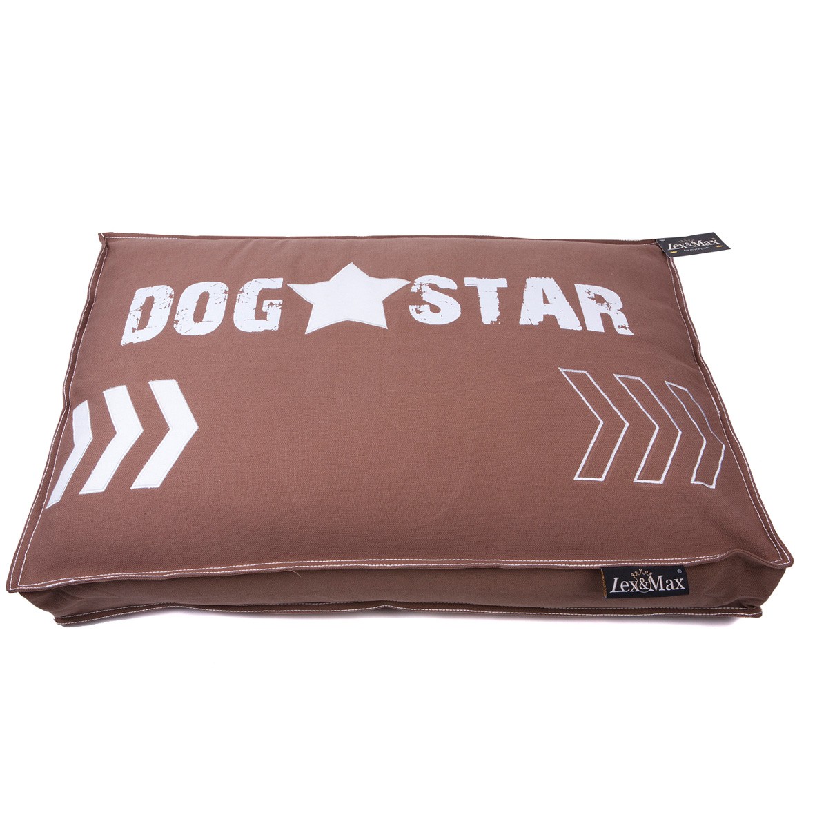 Lex & Max Luxusní potah na pelíšek pro psa Lex & Max Dog Star 75 x 50 cm | hnědý