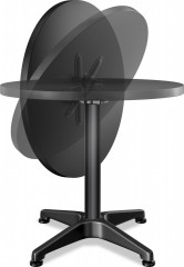 Skládací barový stůl Ø60 cm | černý č.2