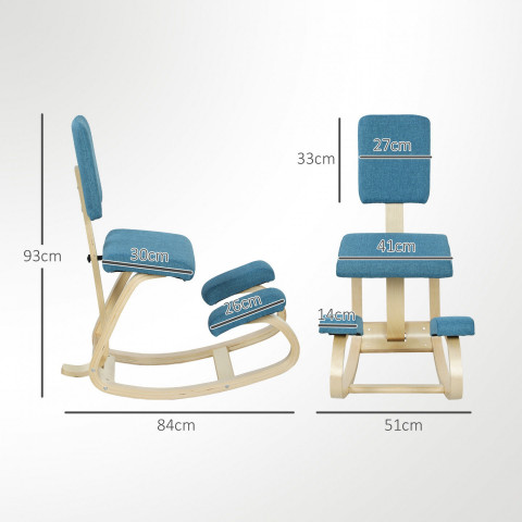 Ergonomická klekací židle | modrá č.2