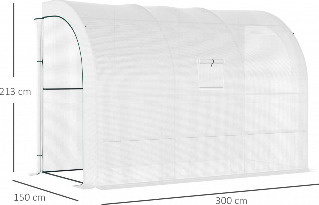 Fóliovník 300 x 150 x 213 cm | bílý č.3