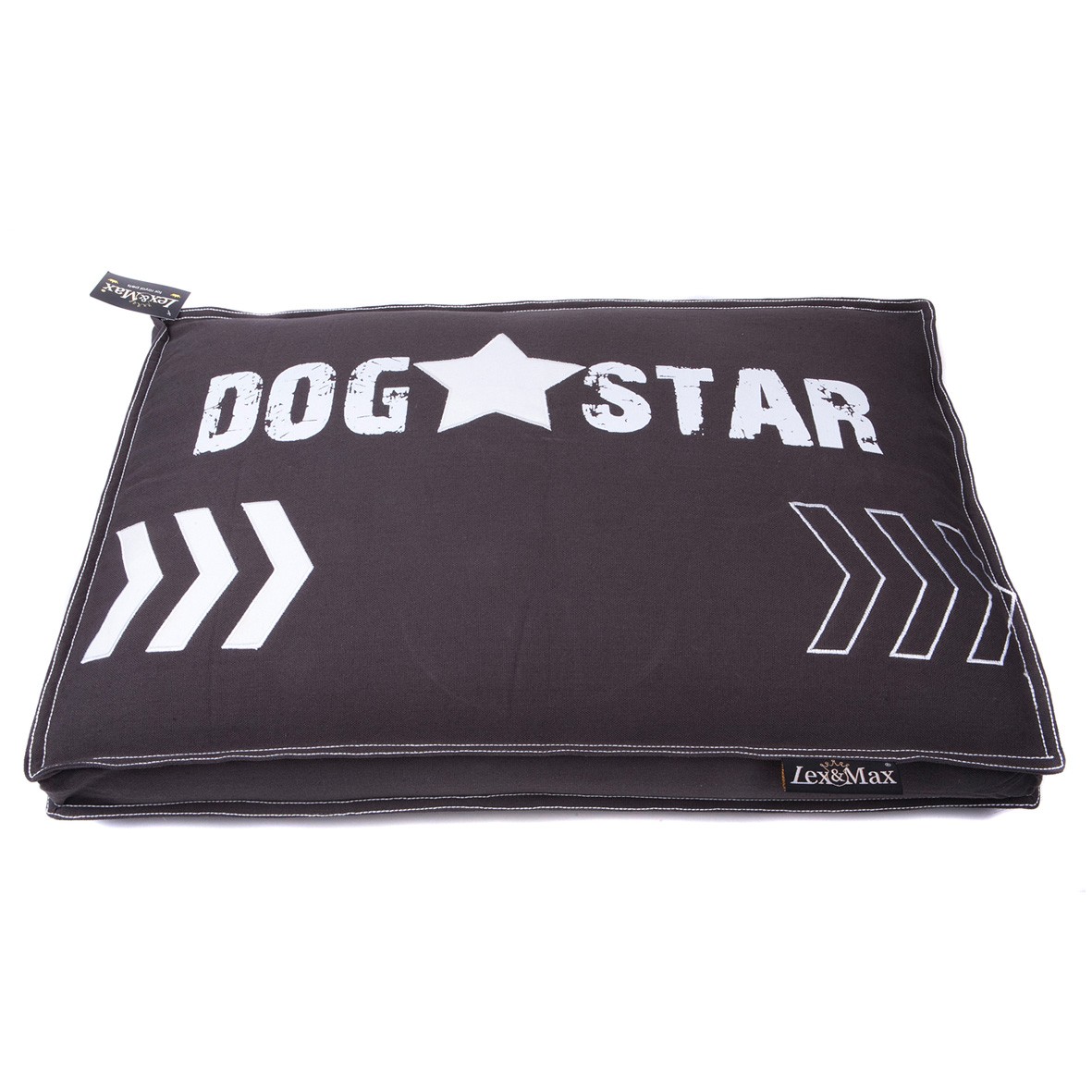 Lex & Max Luxusní potah na pelíšek pro psa Lex & Max Dog Star 120 x 80 cm | antracit