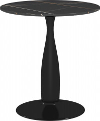 Jídelní stůl pro 4 osoby průměr 70 cm | černý č.2