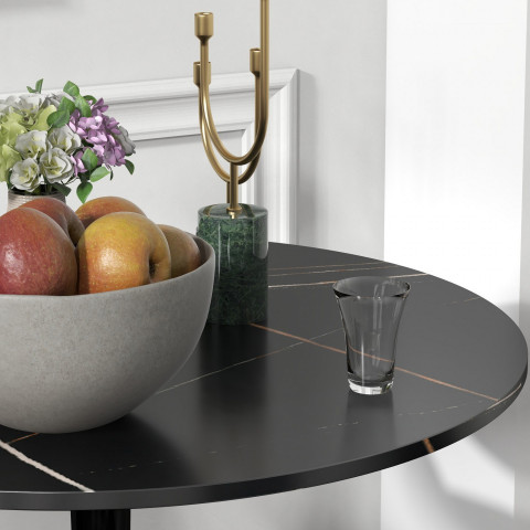 Jídelní stůl pro 4 osoby průměr 70 cm | černý č.5