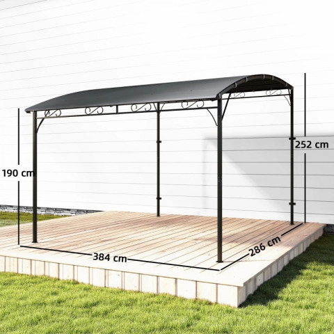 Pergola s kovovou střechou | šedá č.4