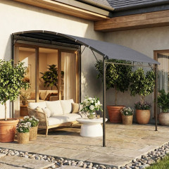 Pergola s kovovou střechou | šedá č.1