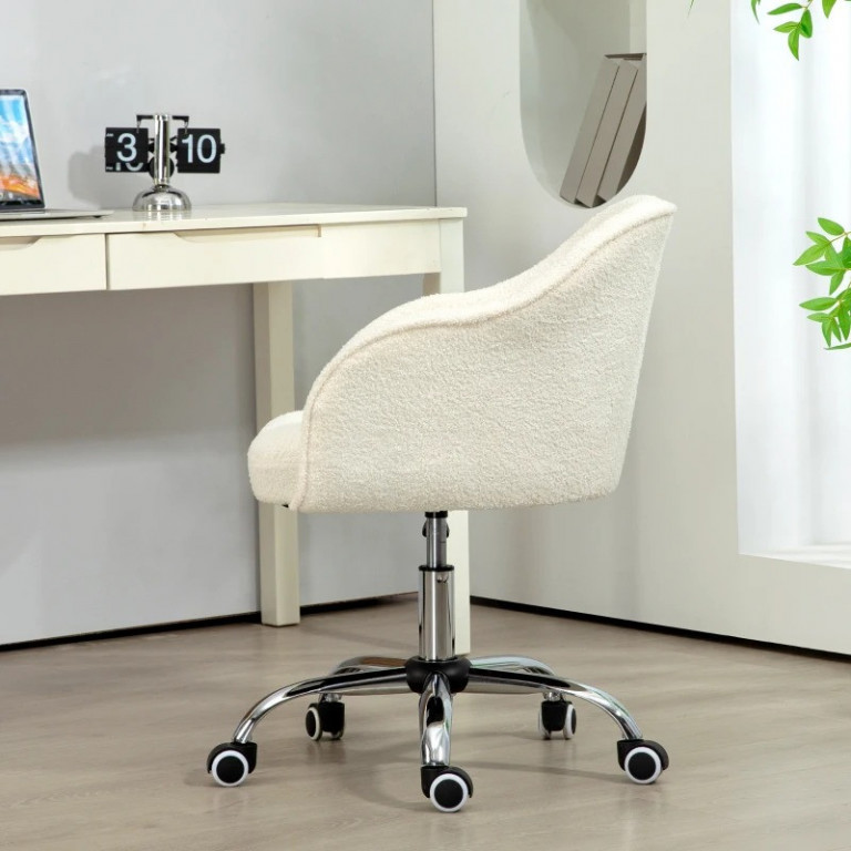 Ergonomická kancelářská otočná židle | krémově bílá