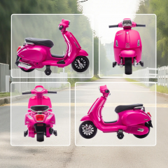 Elektrická dětská motorka 6V s oficiální licencí Vespa | růžová č.3