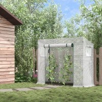 Fóliový skleník s rolovacími dveřmi a bočním oknem | bílý č.1