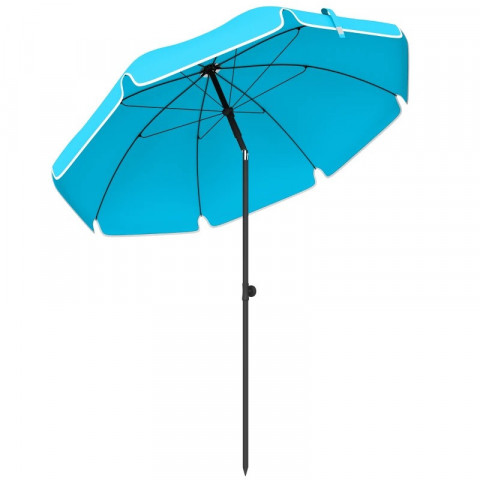Plážový slunečník s kotvou průměr 150 cm | modrý č.2
