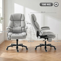 Kancelářská ergonomická manažerská židle | světle šedá č.3