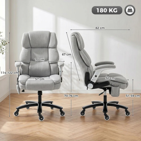 Kancelářská ergonomická manažerská židle | světle šedá č.3