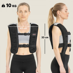 Zátěžová tréninková vesta 10 kg | černá č.3
