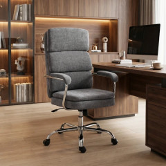 Kancelářská ergonomická otočná židle s područkami | šedá