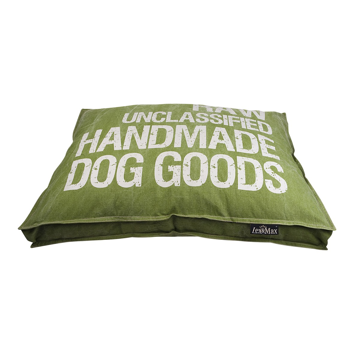 Lex & Max Luxusní pelíšek pro psa Lex & Max Raw 75 x 50 cm | zelený