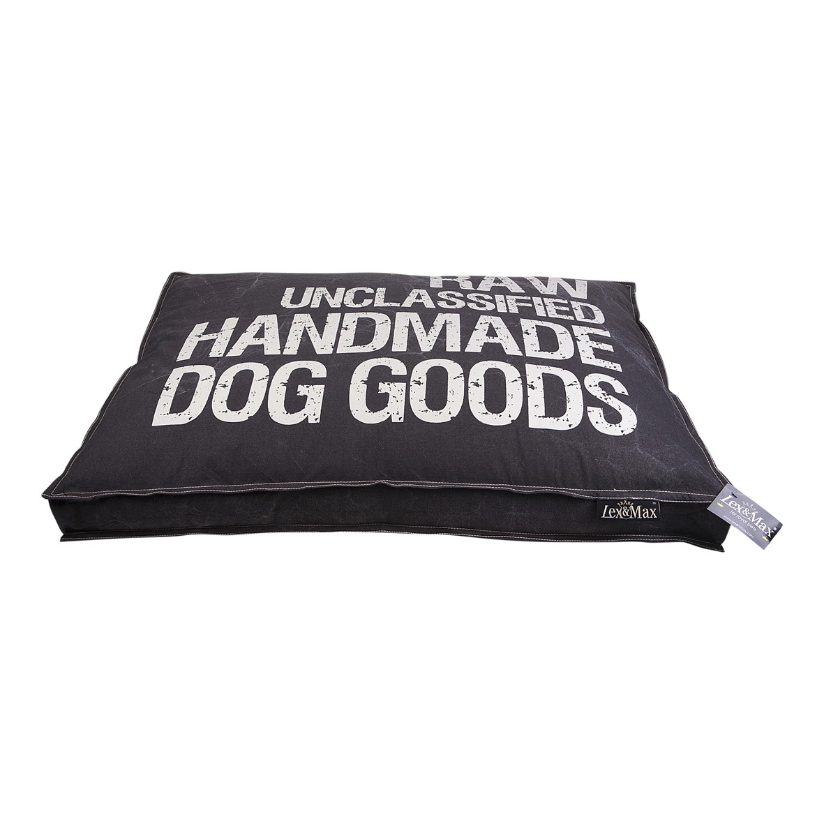 Lex & Max Luxusní potah na pelíšek pro psa Lex & Max Raw 75 x 50 cm | antracit