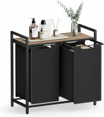 Koš na prádlo | světle hnědá a černá č.2