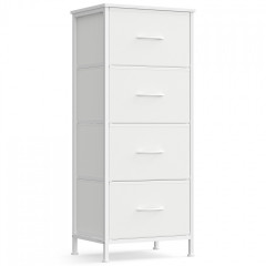 Moderní komoda s úložným prostorem 30 × 39,6 × 95,2 cm | Bílá č.2
