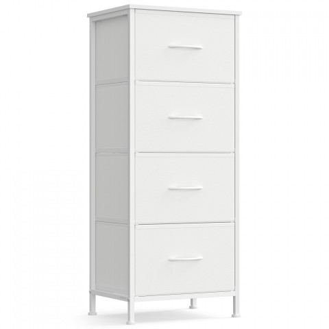 Moderní komoda s úložným prostorem 30 × 39,6 × 95,2 cm | Bílá č.2