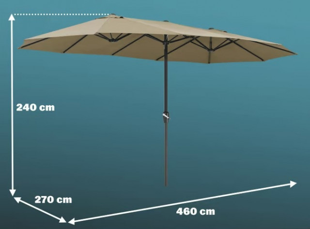 Dvojitý slunečník s UV ochranou 80+ | béžová č.3