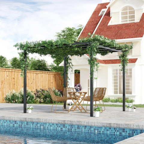Stabilní oblouk pro růže 2,97 x 2,95 x 2,3 m | černý č.4