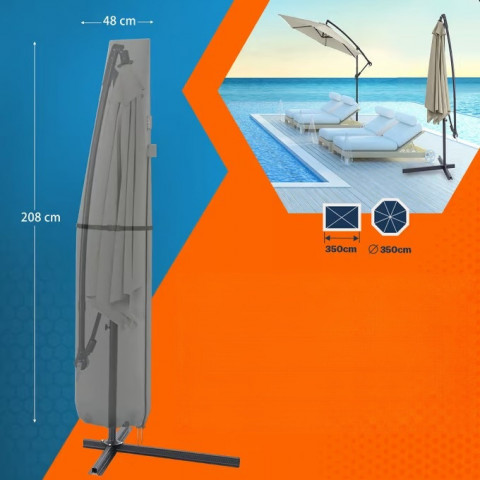 Kryt slunečníku Ø350cm |antracit č.2