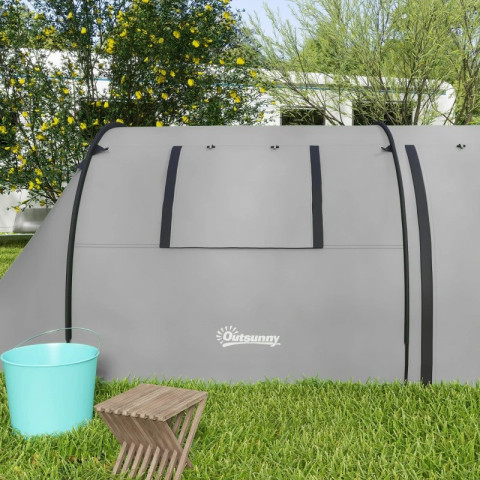 Kempinkový stan pro 3-4 osoby 470 x 220 x 150 cm | šedý č.6