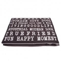 Luxusní potah na pelíšek pro psa Lex & Max Urban 75 x 50 cm | antracit č.1