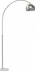 Stojací lampa v obloukovém designu s mramorovým podstavcem | stříbrná č.1