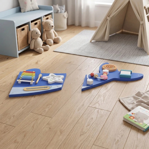 Montessori motorická deska 13 v 1 | modrá č.5