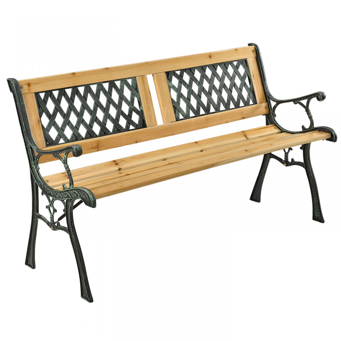 Goleto Zahradní lavička SR-H12 122 x 54 x 73 cm osikové dřevo