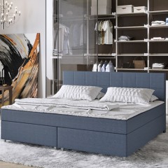 Postel Box Spring Seattle 140 x 200 cm | tmavě šedá